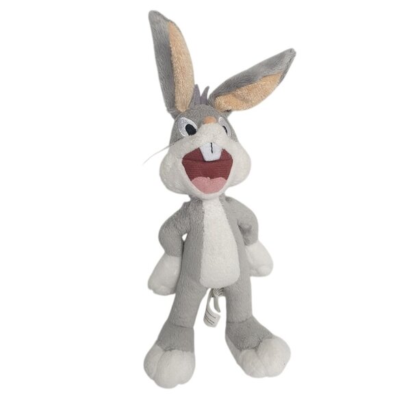 Six Flags Bugs Bunny 11"Plush Bendable Ears 2019 Toy Warner Bro Looney Tunes - Picture 1 of 7